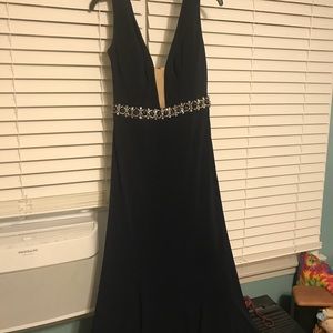 Navy blue prom dress